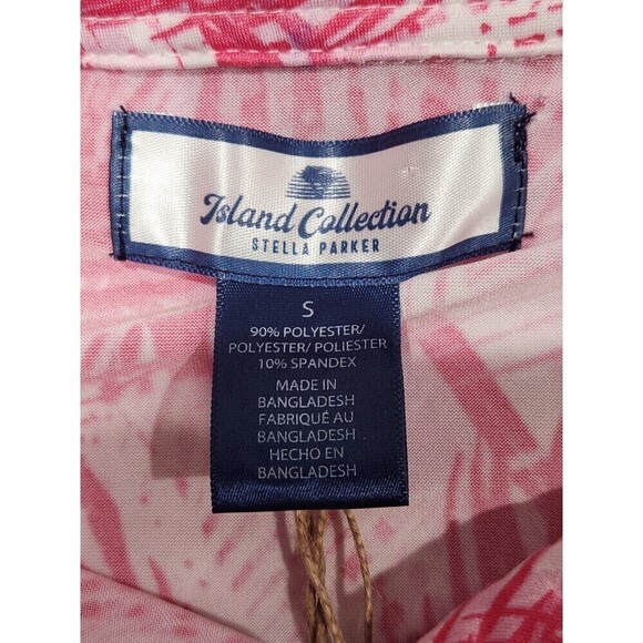 NEW! Stella Parker Hot Pink Island Collection UPF 50 Button Front Popover Dress - Picture 5 of 7